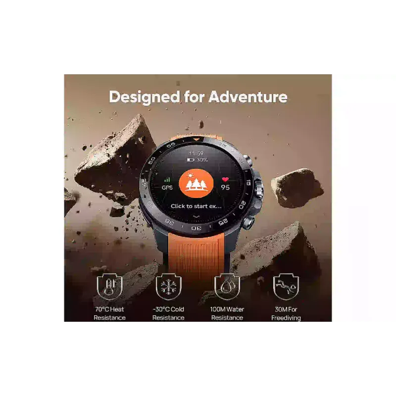 ساعة ذكية Mibro GS Explorer S, Black Obsidian (XPAW023OB)