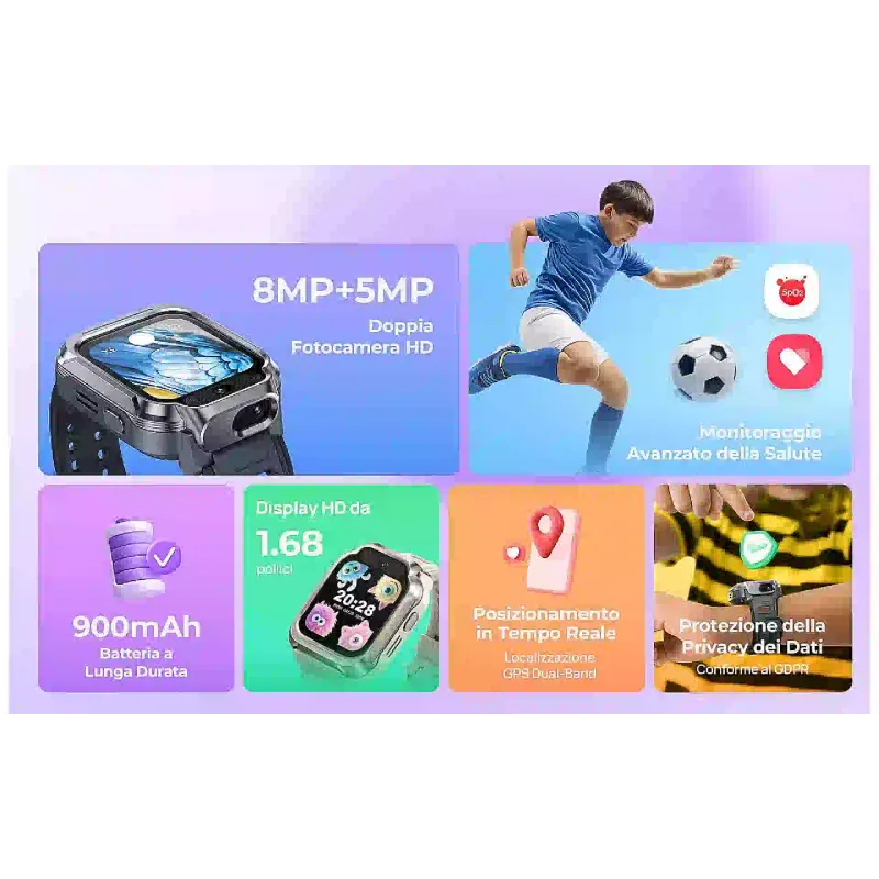 هاتف ساعة للأطفال Mibro Mibro S1, Lavender (XPSWY007P)