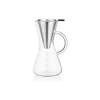 Chemex за приготвяне на кафе с филтър Ardesto Black Mars, Transparent (AR0706CMB)