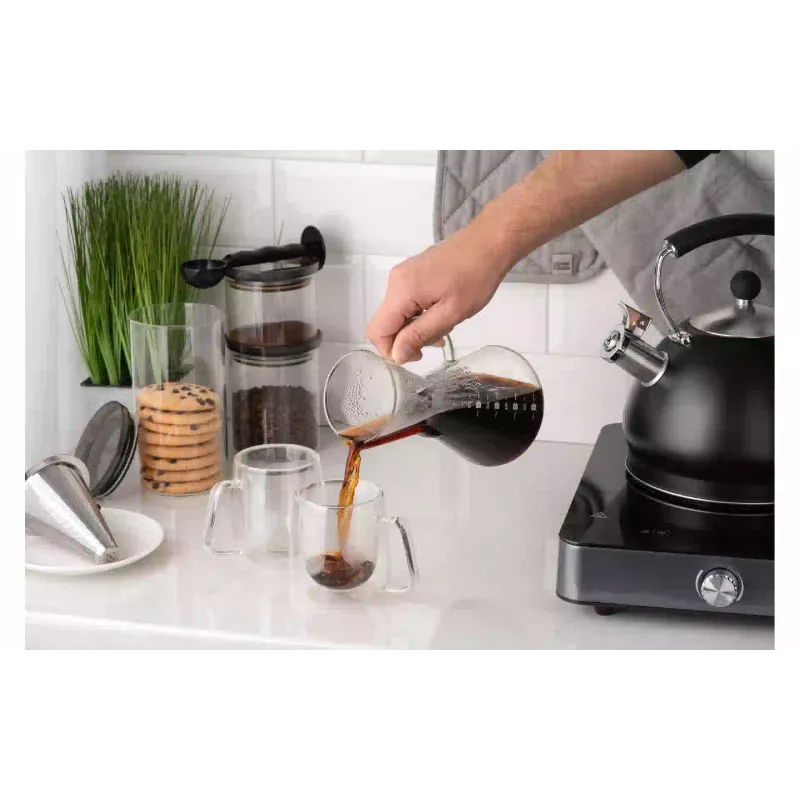 Chemex για την παρασκευή καφέ με φίλτρο Ardesto Black Mars, Transparent (AR0706CMB)