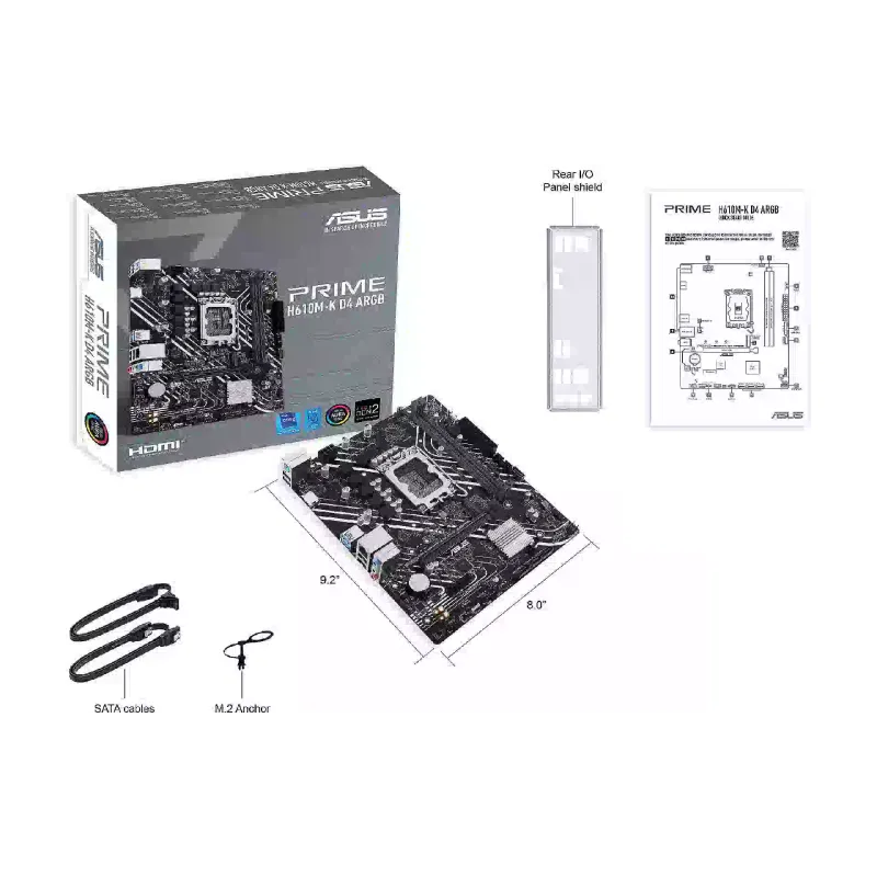 اللوحة الأم Asus Prime H610M-K (90MB1HN0-M0EAY0)
