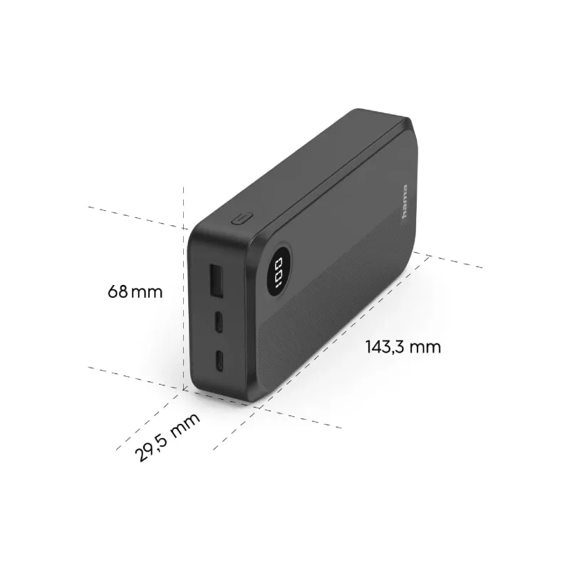 Powerbank Hama 20000 mAh, Black (00201755)