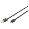 Καλώδιο Digitus USB-A - USB-C, Black (AK-300148-030-S)