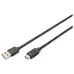 Кабел Digitus USB-A - USB-C, Black (AK-300148-030-S)