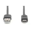 Καλώδιο Digitus USB-A - USB-C, Black (AK-300148-030-S)