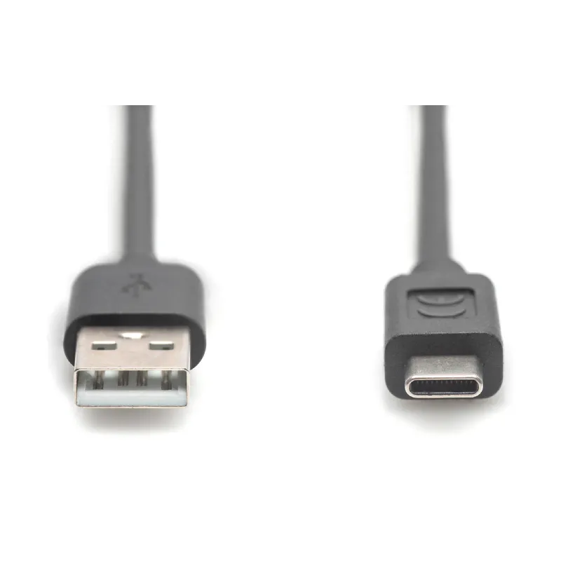 Καλώδιο Digitus USB-A - USB-C, Black (AK-300148-030-S)