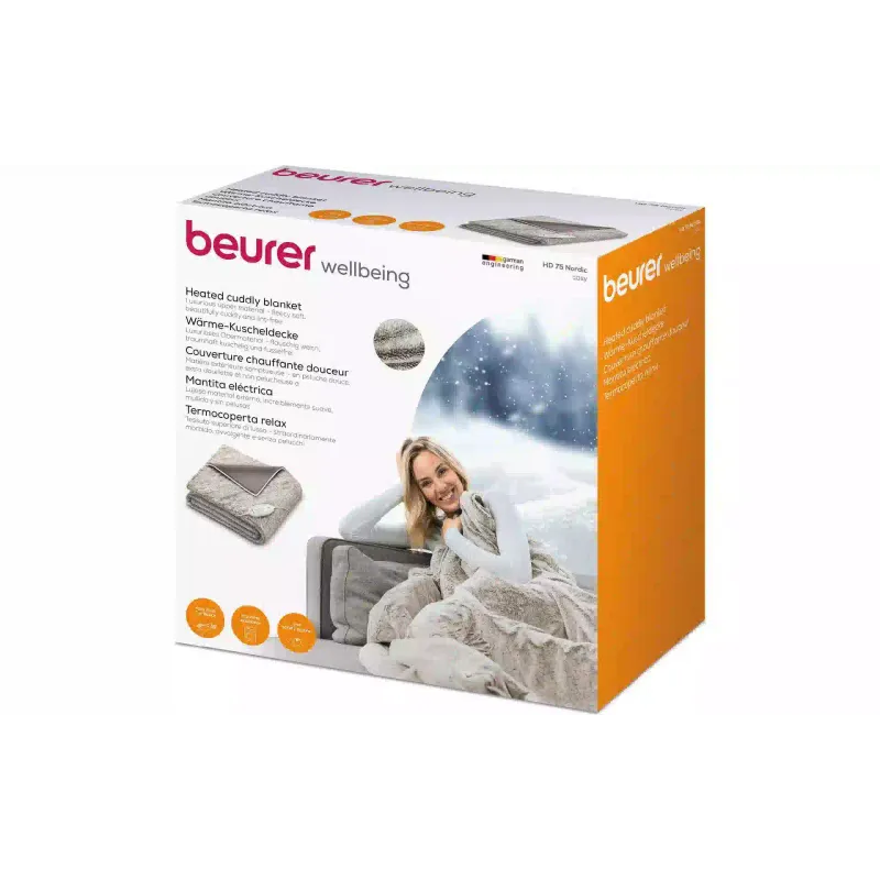 وسادة تدفئة كهربائية Beurer, Grey (HD_75_NORDIC)