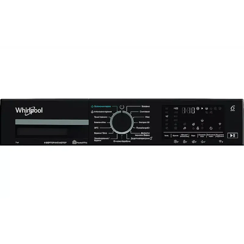 غسالة ملابس Whirlpool, White/Black (WAM764WKBUA)