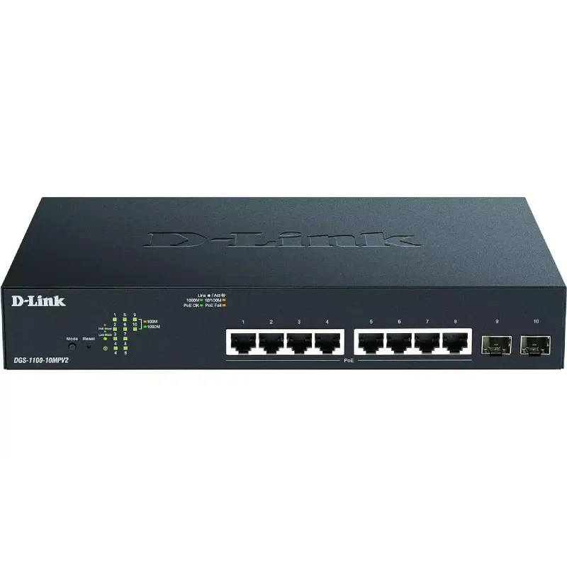 Комутатор D-Link  (DGS-1100-10MPV2)