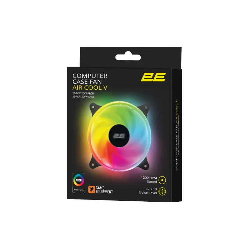 Ventilator ohišja 2E, Black (2E-ACF120VB-ARGB)