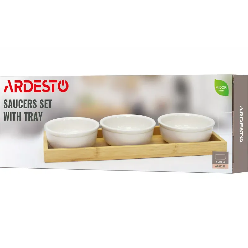 Um conjunto de molheiras em um suporte Ardesto (AR0924S)