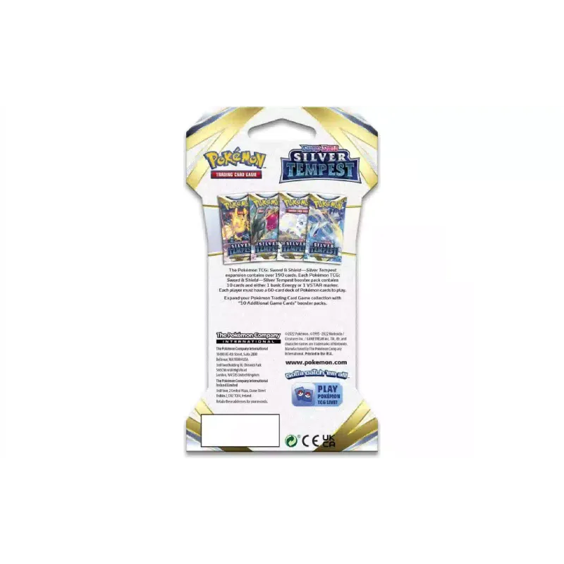بوكيمون Pokemon TCG Silver Tempest Sleeved Booster Pack (820650850929)