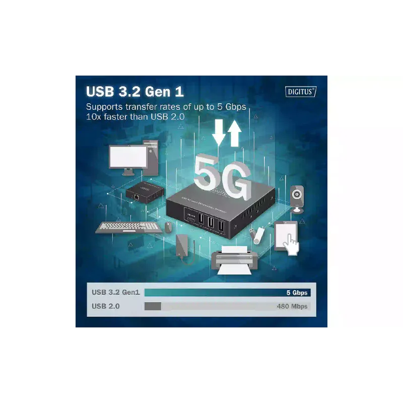 Подовжувач Digitus  Black (DA-73121)