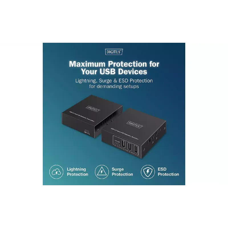 Подовжувач Digitus  Black (DA-73121)