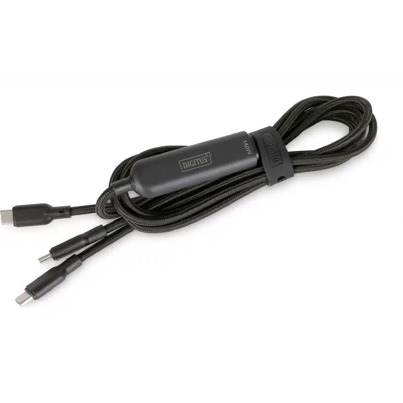 Καλώδιο φόρτισης και συγχρονισμού Digitus, Black (AK-300170-018-S)