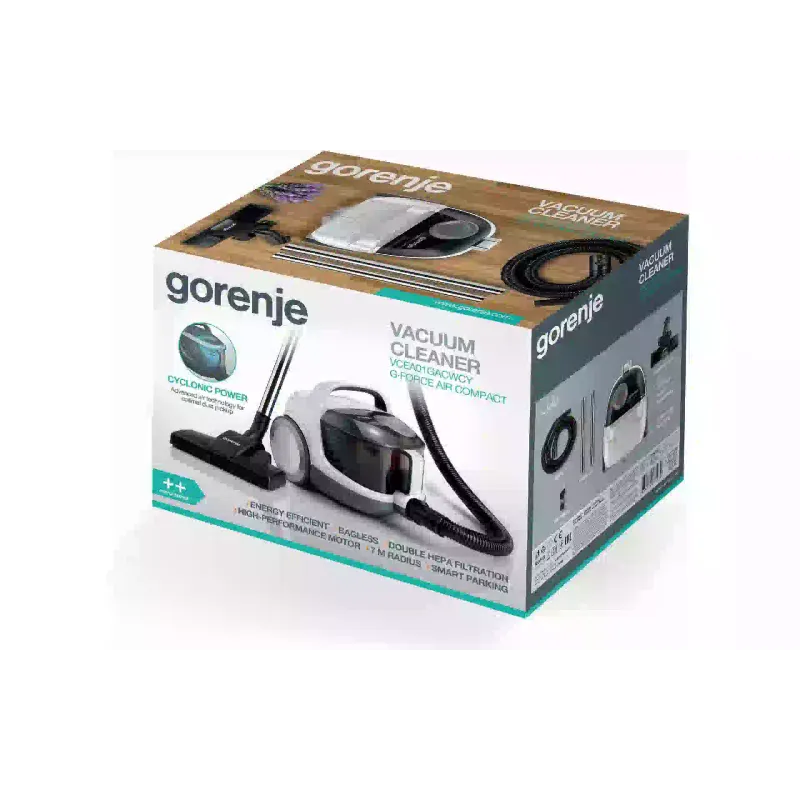 مكنسة كهربائية Gorenje, White (VCEA01GACWCY)