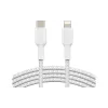 Cabo de carregamento e sincronização Belkin USB-C - Lightning, White (CAA004BT2MWH)