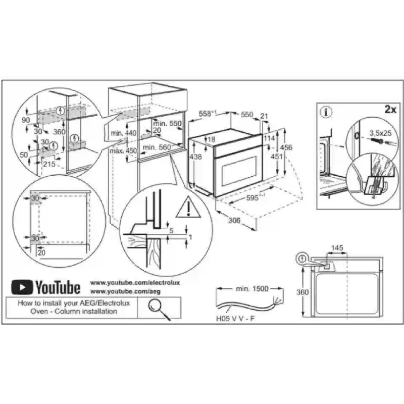 Вградена микровълнова фурна Electrolux, Matte Black (EVM9E2XT)