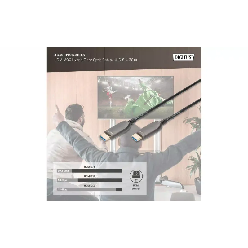 Καλώδιο Digitus HDMI (M/M), Black (AK-330126-300-S)