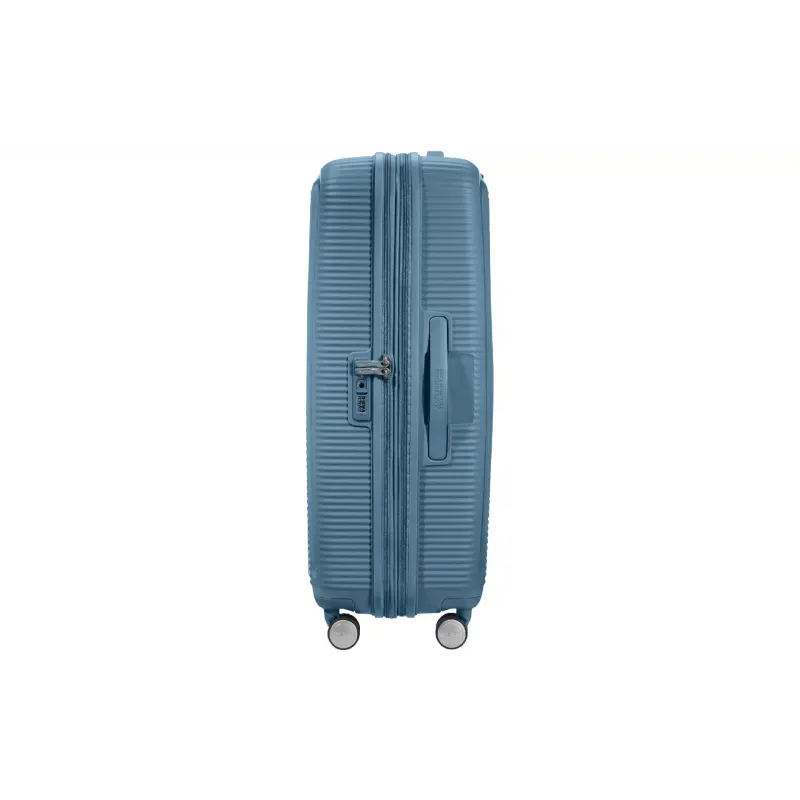 Куфар на 4 колела American Tourister Soundbox, Grey/Blue (32Gx51003)