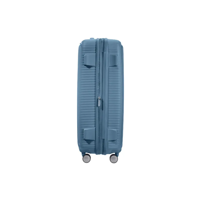 Куфар на 4 колела American Tourister Soundbox, Grey/Blue (32Gx51003)