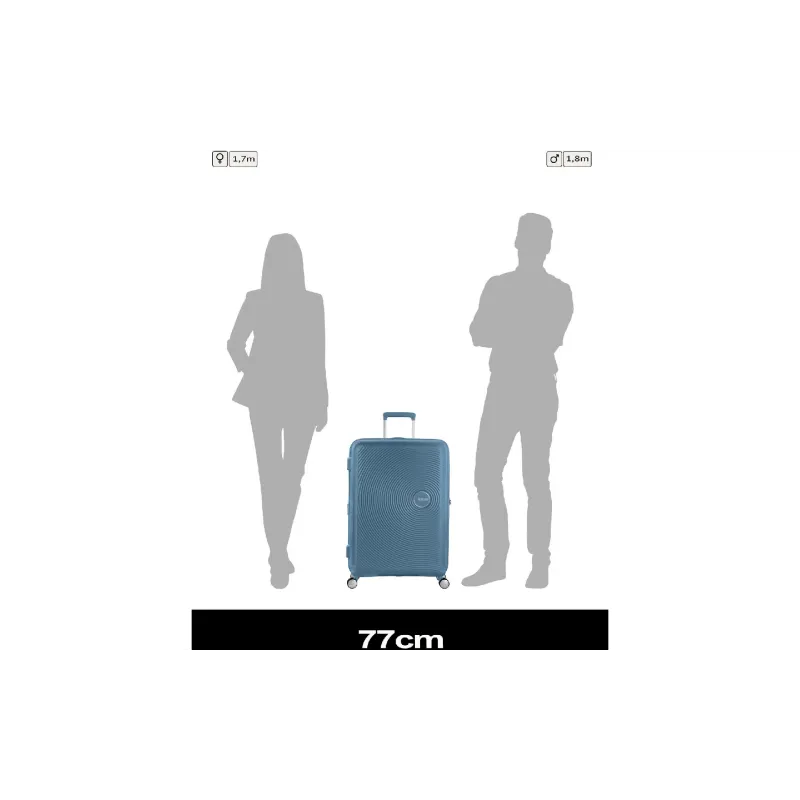 Куфар на 4 колела American Tourister Soundbox, Grey/Blue (32Gx51003)