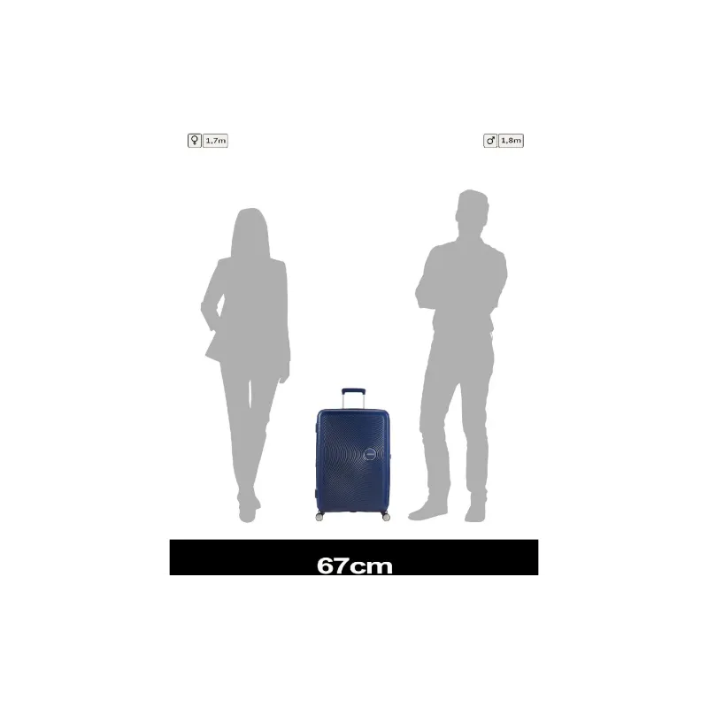 حقيبة سفر على 4 عجلات American Tourister Soundbox, Dark Blue (32Gx41002)