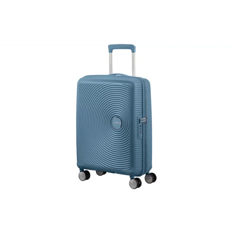 Валіза на 4 колесах American Tourister Soundbox (32Gx51001), 41/35.5 л, поліпропілен, Grey/Blue