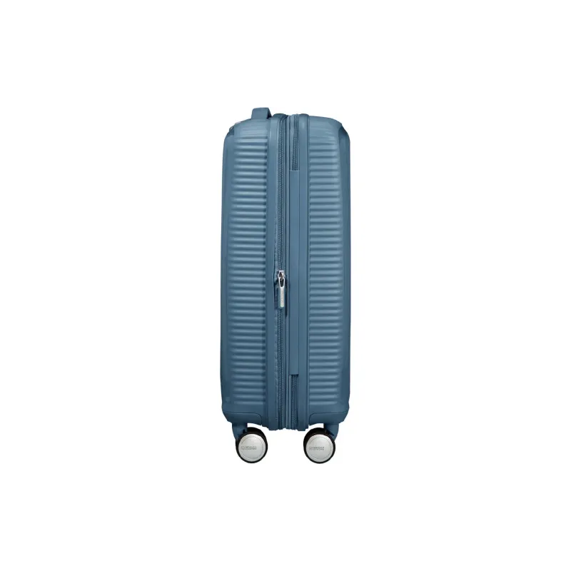 Валіза на 4 колесах American Tourister Soundbox (32Gx51001), 41/35.5 л, поліпропілен, Grey/Blue