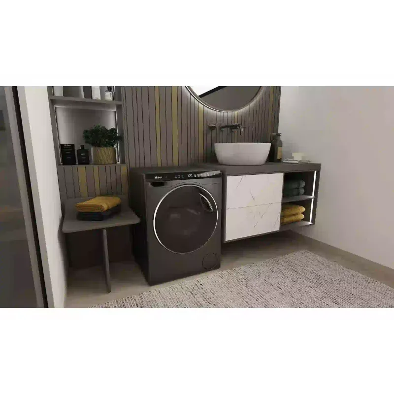 Пральна машина Haier (HW50-BP12307GU1S), 42.3 см, Silver