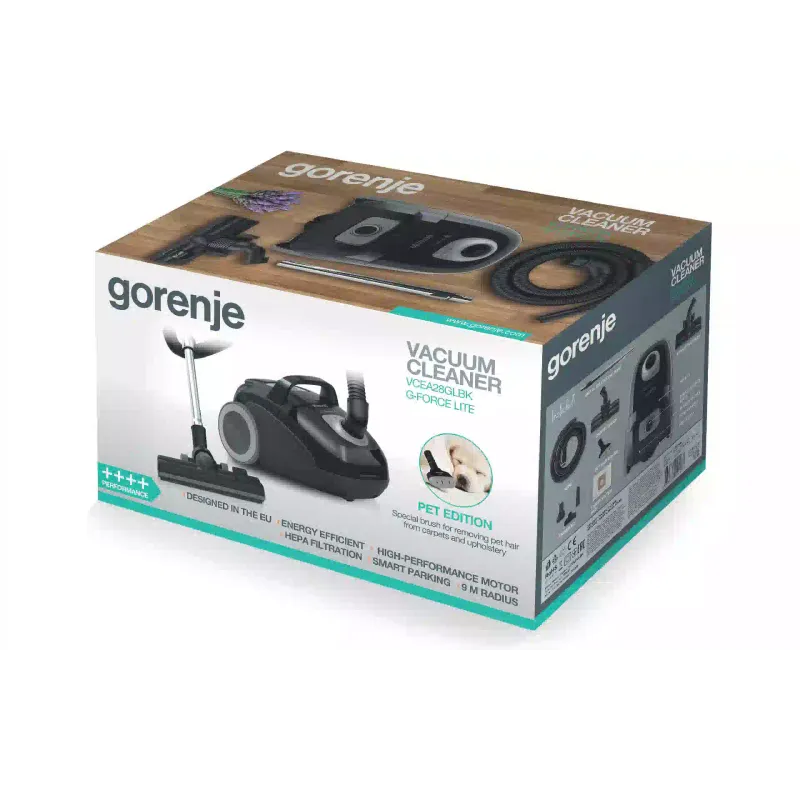 مكنسة كهربائية Gorenje, Black (VCEA28GLBK)