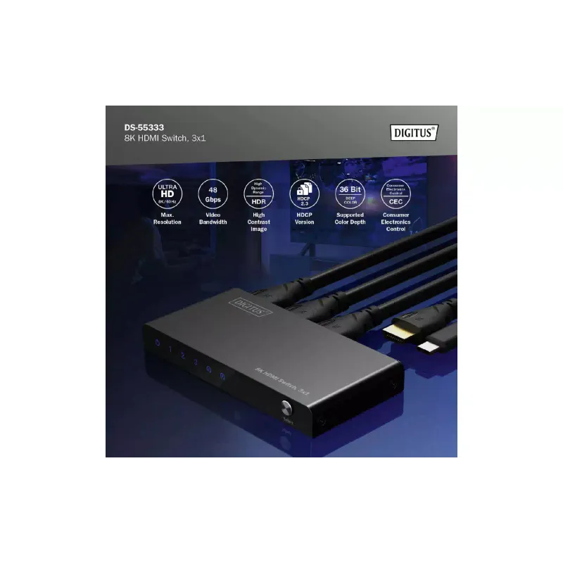 Видео превключвател Digitus (DS-55333)