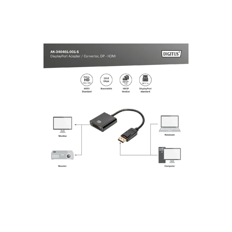 Adaptador Digitus (AK-340401-001-S)