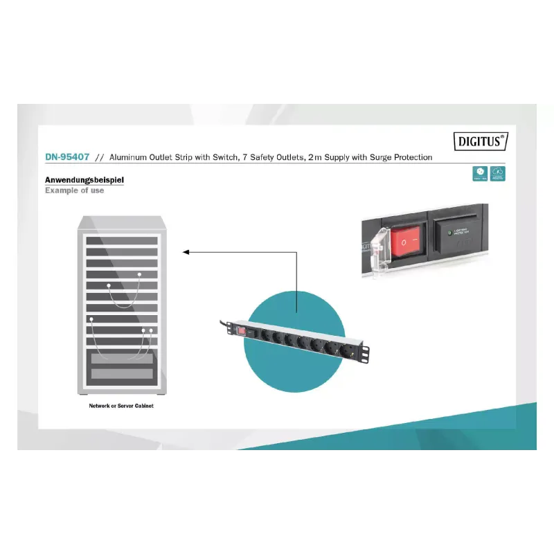 Naprava za distribucijo energije Digitus (DN-95407)