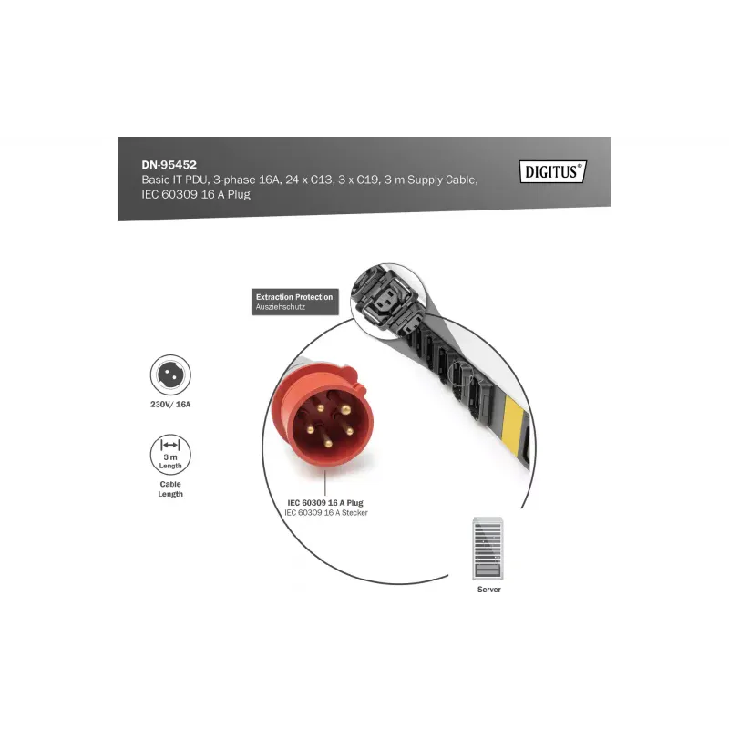 Пристрій розподілу електроживлення Digitus (DN-95452)