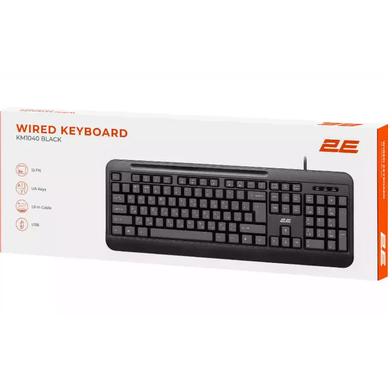 لوحة المفاتيح 2E, Black (2E-KM1040UB_UA)