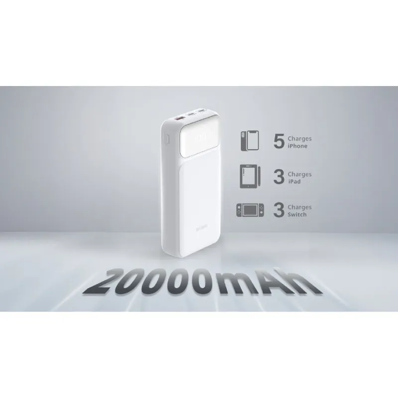 Powerbank D-Link 20000 mAh, White (DPP-201)