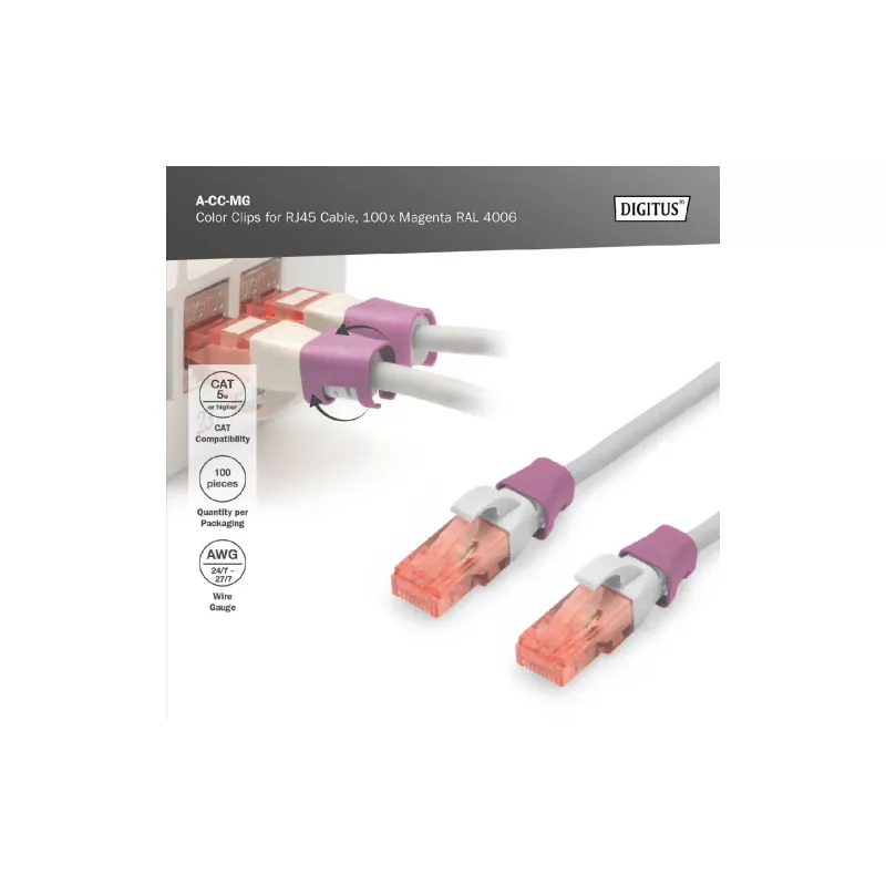 Κλιπ καλωδίου patch Digitus (A-CC-MG)