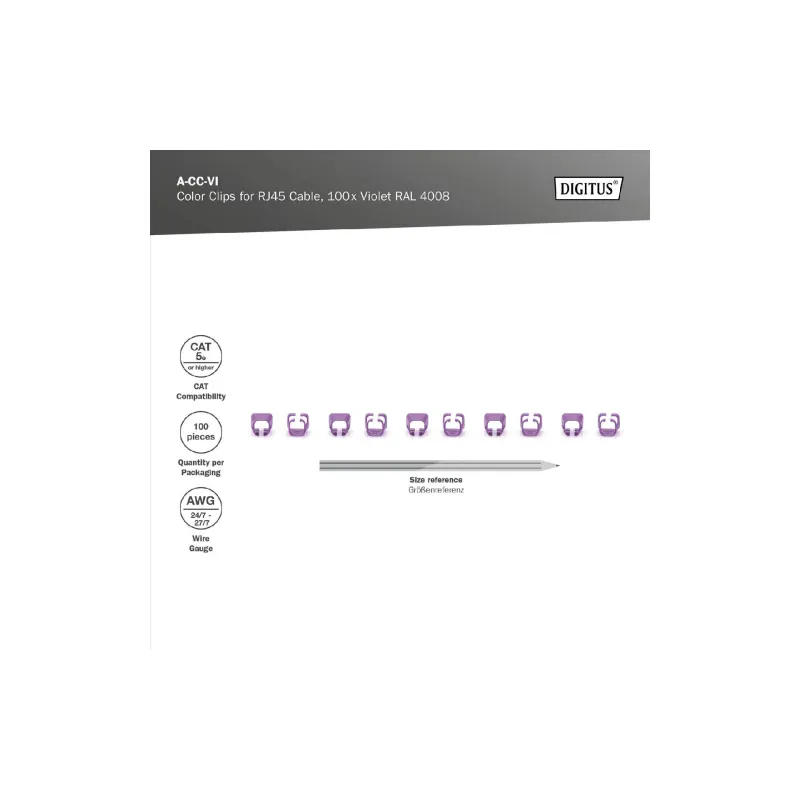 Clipe de cabo de remendo Digitus (A-CC-VI)