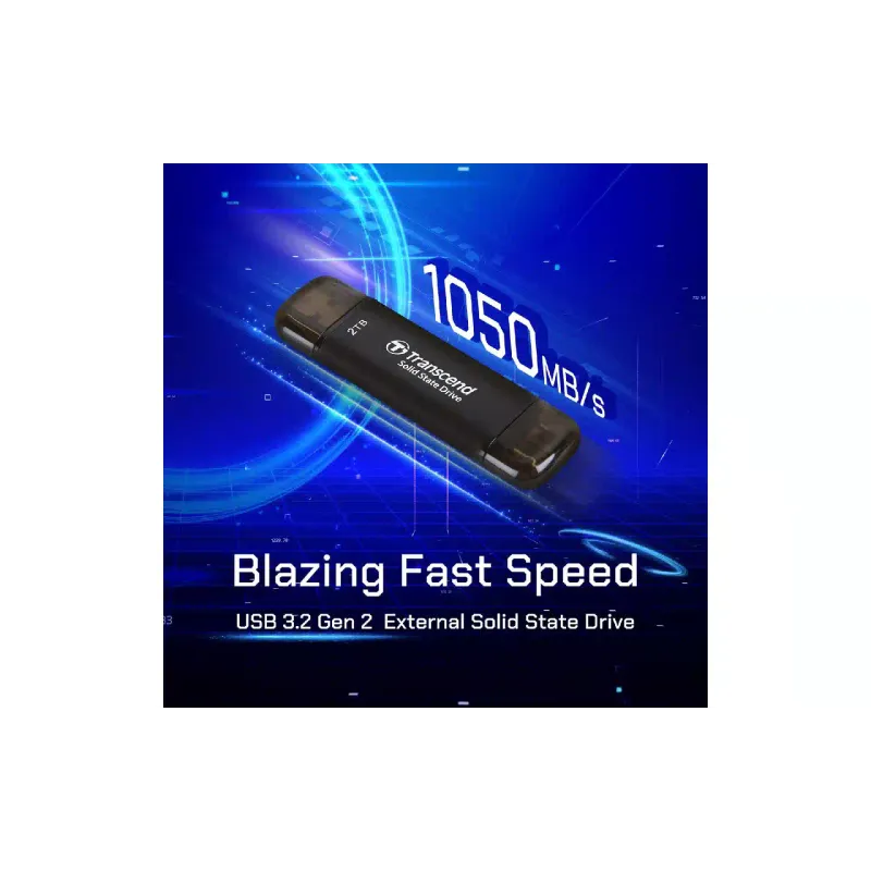 Накопичувач USB Transcend (TS2TESD310C), Black