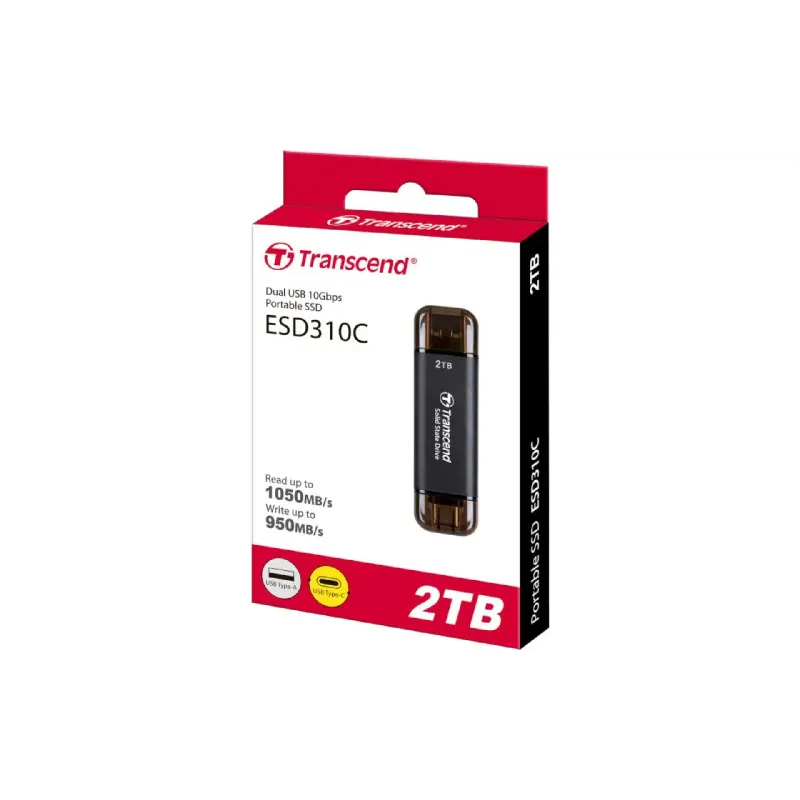 Накопичувач USB Transcend (TS2TESD310C), Black