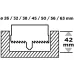 Wood crown Graphite (56T750), 26 - 63 mm x50 mm