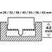 Wood crown Graphite (56T752), 26 - 63 mm x50 mm