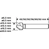Набір свердл конічних для фрезування Graphite (54T427), 6.3 - 20.5 мм, 6 шт