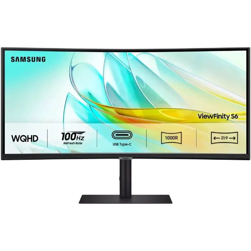 Монітор Samsung 34" 3.5K UWQHD  (LS34C650UAIXUA)