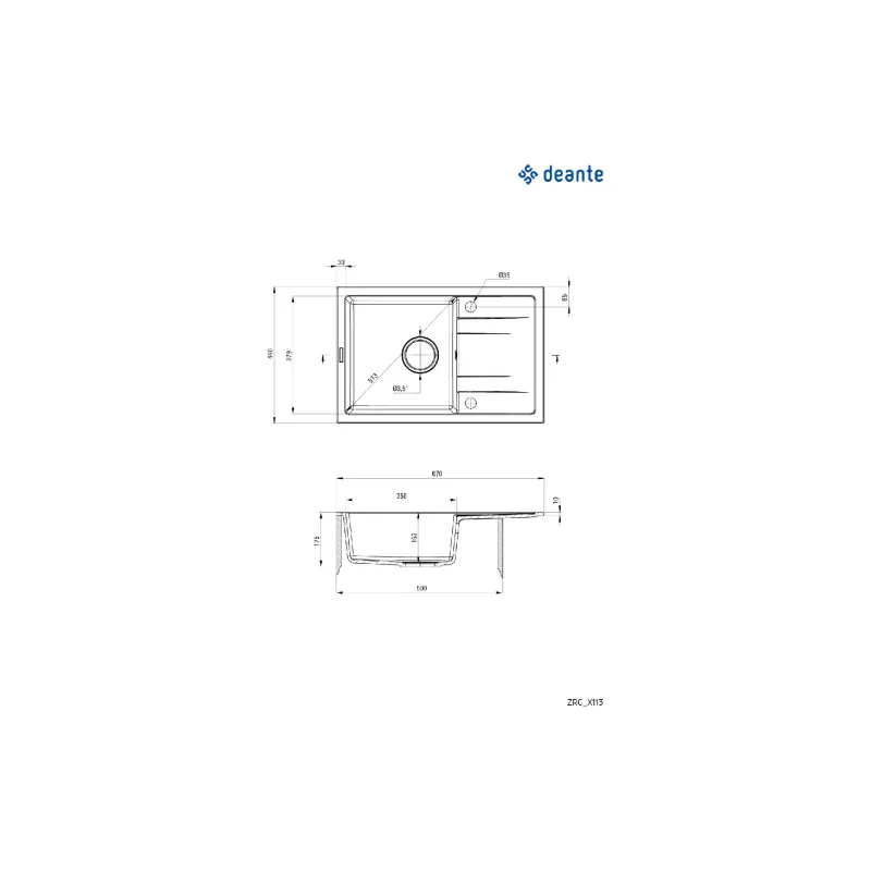 حوض المطبخ Deante (ZRC_2113)