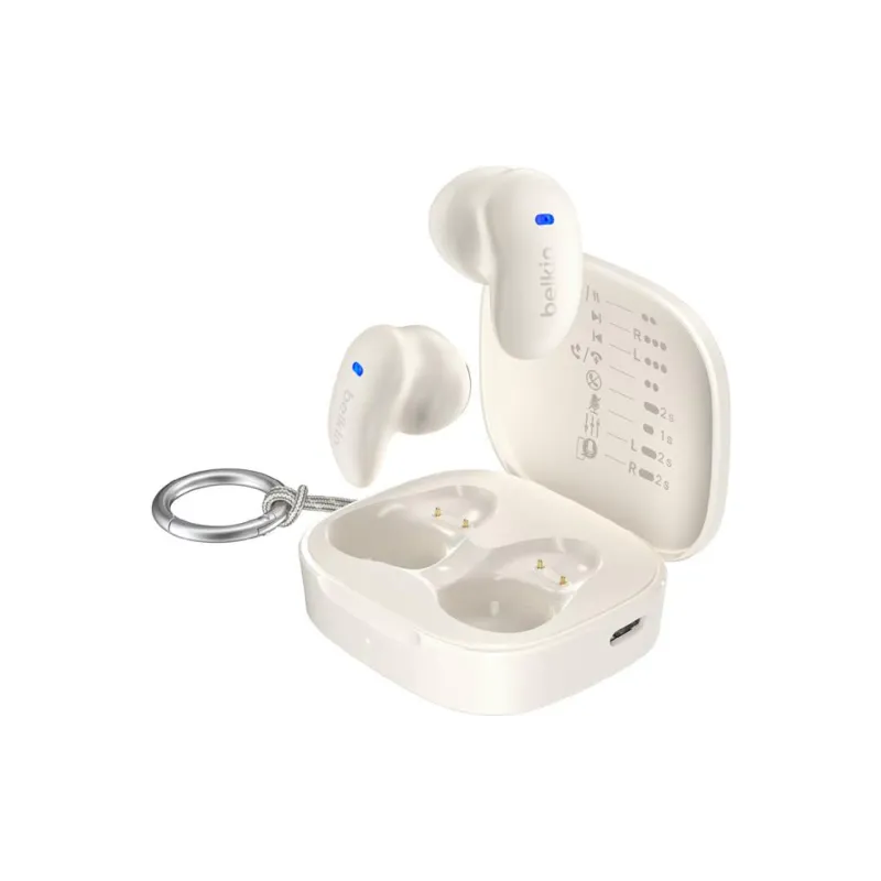 TWS слушалки Belkin Soundform Bolt, Cream (AUC014HQCR)