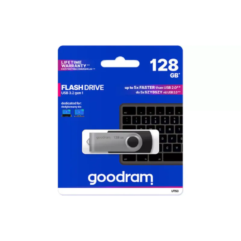 unidad USB Goodram, Black (UTS3-1280K0R11)