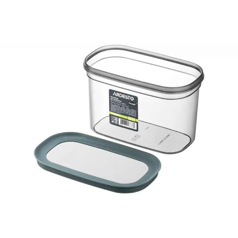 Контейнер для зберігання харчових продуктів Ardesto Fresh (AR1309GG), 1550 мл, пластік, Grey