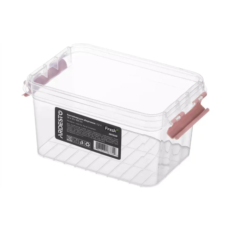 Food storage container Ardesto Fresh (AR1304P), 1200 ml, Pink